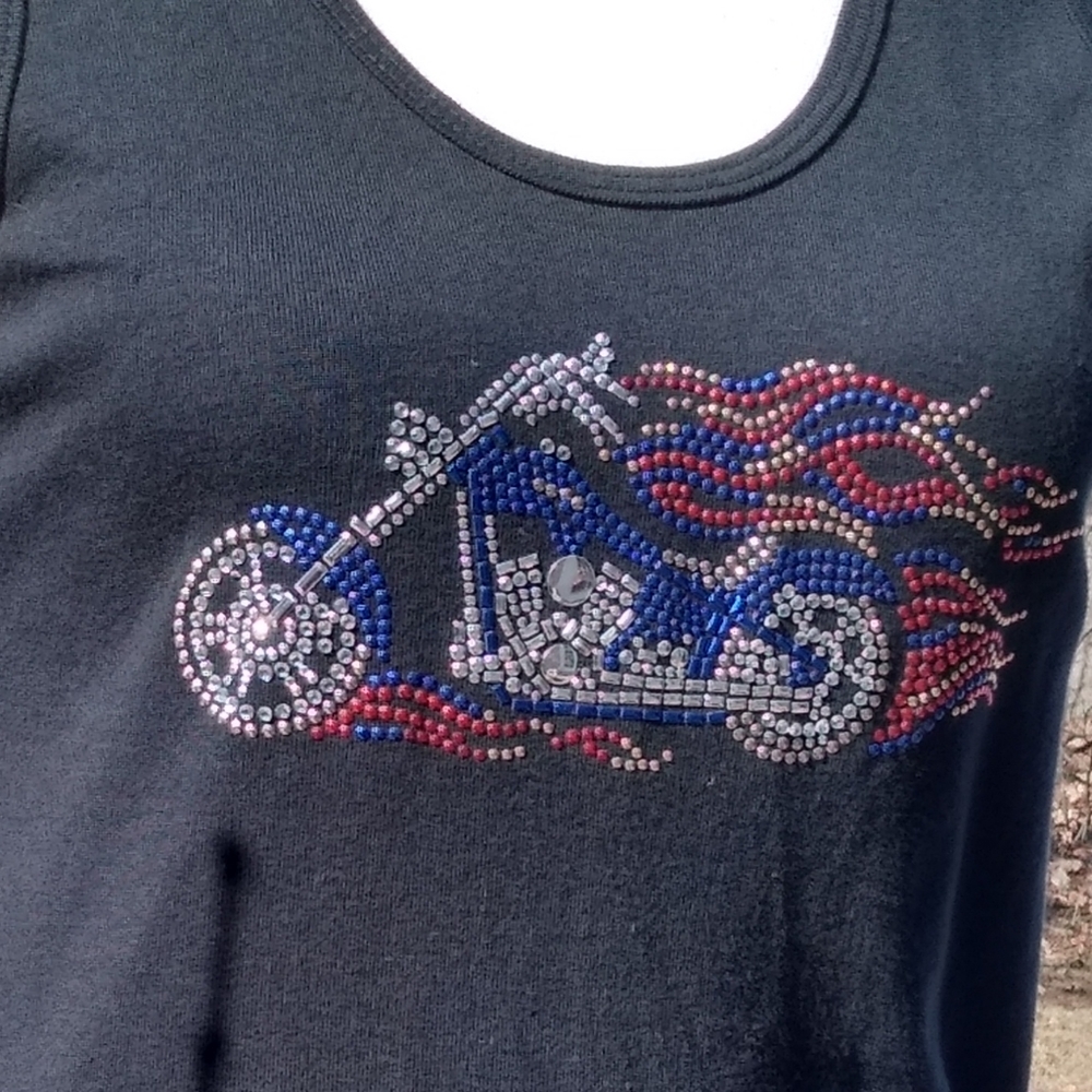 Bella RW&B Biker Tank Top Sz XXL